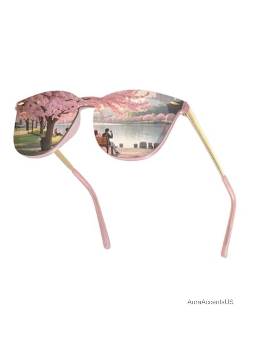 Rimless Mirror Sunglasses UV400 One Piece Reflective Unisex